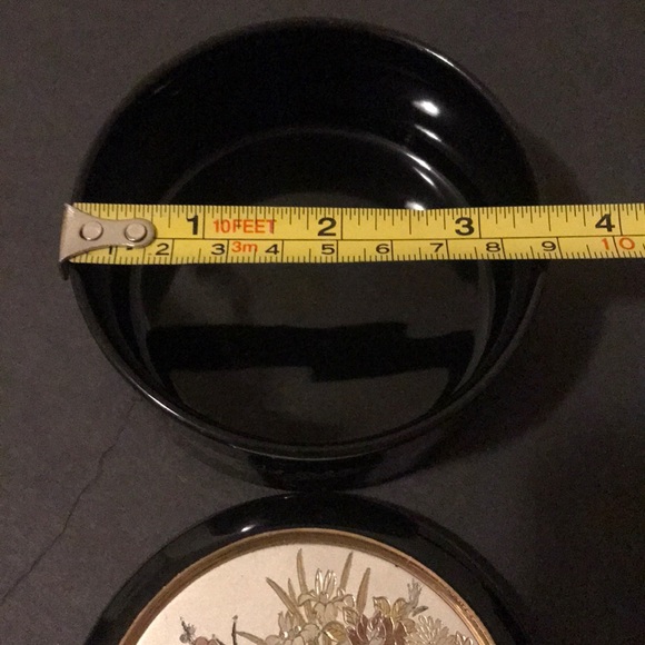 Art of Chokin Japanese Flower Cart Trinket Box - Picture 9 of 11